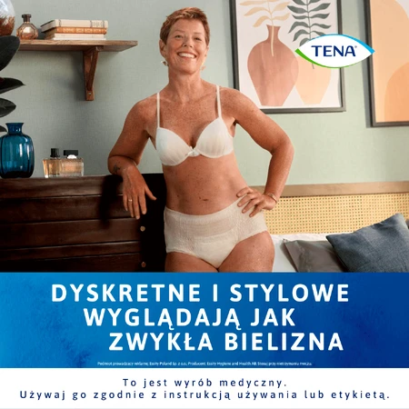 Tena Lady Pants Creme, absorberende slips, maat L, 95-130 cm, Plus, 8 stuks