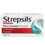 Strepsils Intensiv Honig & Eukalyptus Zuckerfrei, 8,75 mg, 24 Tabletten, Reckitt Benckiser Healthcare