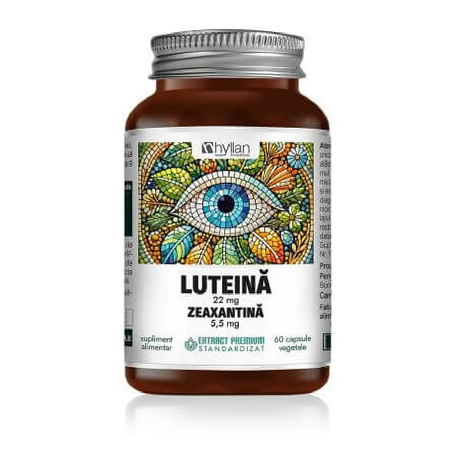 Lutein und Zeaxanthin, 60 pflanzliche Kapseln, Hyllan Pharma