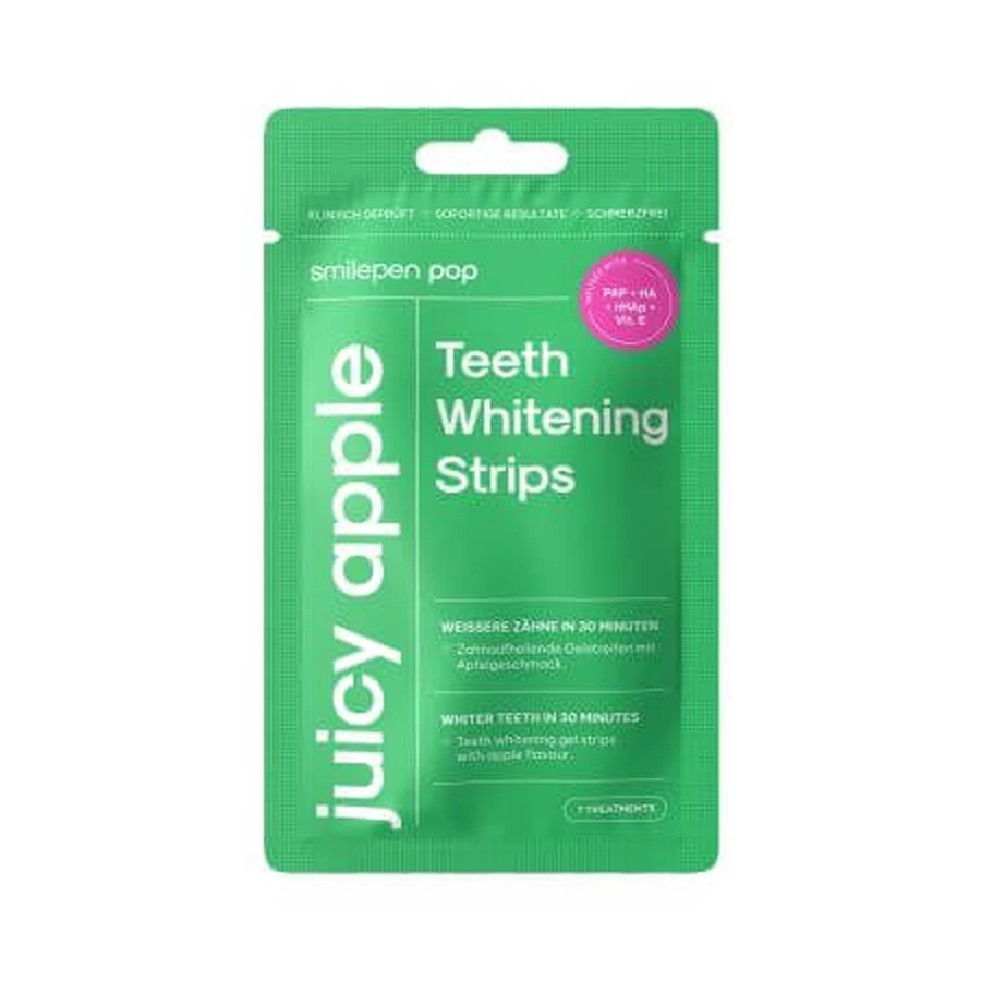 Paski wybielające zęby, Pop Juicy Apple, 7x2 sztuki, Smilepen Pop: ceny i cechy