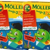 Möller's Omega-3 gummy fish with raspberry flavor, 2 x 36 jellies