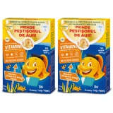 Gummy fishes with Omega 3 and lemon and orange flavor, 2x36 jellies, Möller's