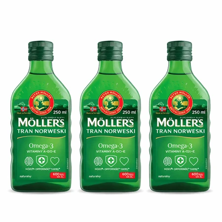 Moller's Norwegian Dietary Food, over 3 years, natural flavor, 3x250 ml