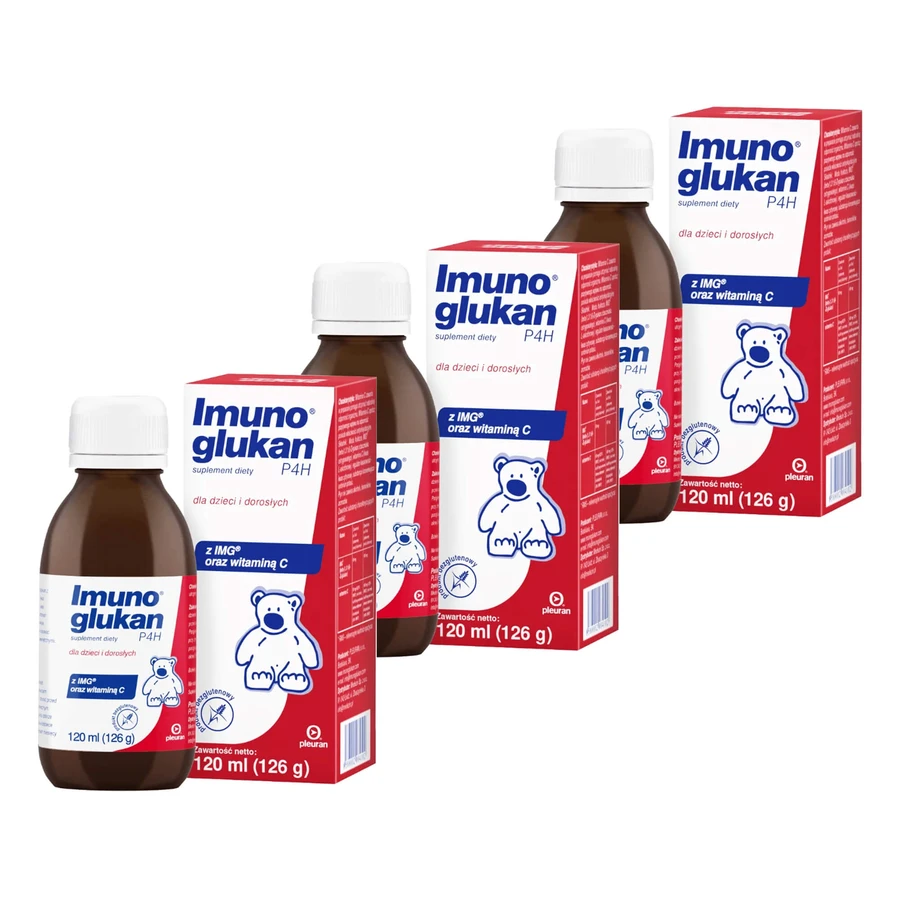 Imunoglukan P4H, syrup for children and adults, 3x120 ml
