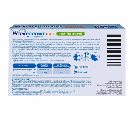 Enterogermina Forte 3x10 Fläschchen x 5 ml Suspension zum Einnehmen, Sanofi