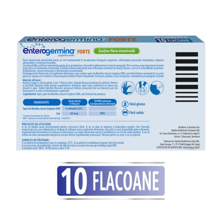 Enterogermina Forte 3x10 Fläschchen x 5 ml Suspension zum Einnehmen, Sanofi