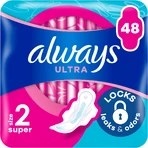 Always Ultra Super Sanitary Pads (size 2) with wings 48 pcs