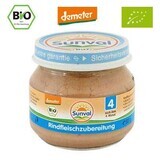 Piure Bio din carne de vita, +4luni, 80g, Sunval