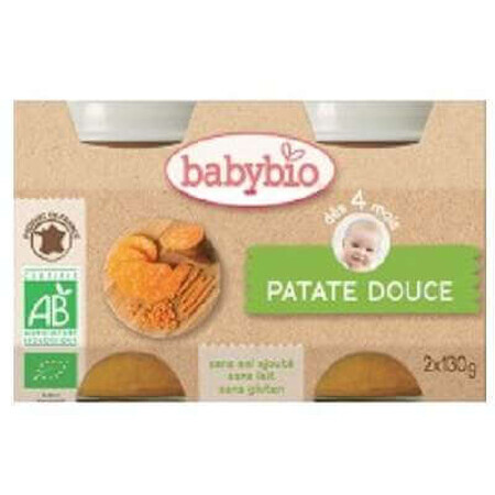 Bio-Süßkartoffelpüree, +4 Monate, 2x 130g, BabyBio