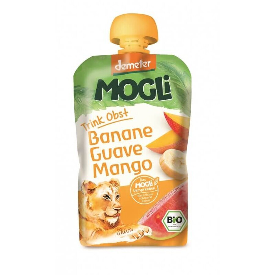 Piure Bio din Guava, Mango si Banane, 100g, Mogli