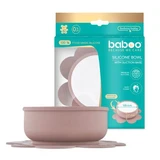 Silicone bowl with suction cup, Pink, 6 months+, Baboo