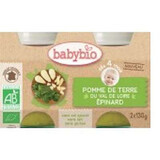 Bio-Spinatpüree, +4Monate, 2X130g, BabyBio