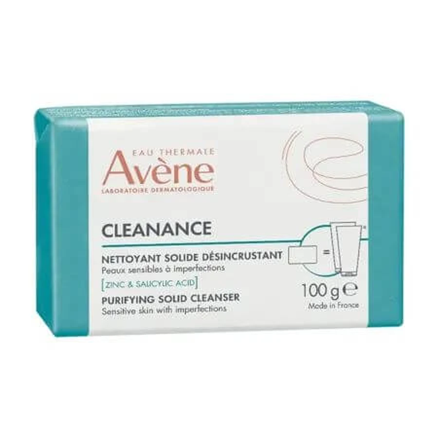 Sapone purificante per pelli grasse Cleanance, 100 g, Avene