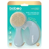 Baby brush and comb set, Blue, 0 months+, Baboo