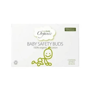 Organic cotton bibs with stopper for babies, 60 pieces, Simply Gentle Organic