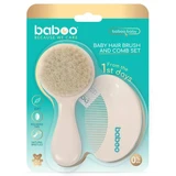 Baby brush and comb set, White, 0 months+, Baboo