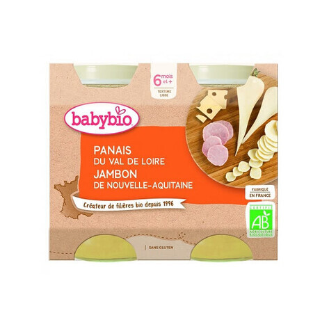 Pastinakenpüree und Correze-Schinken, 2x 200 g, BabyBio