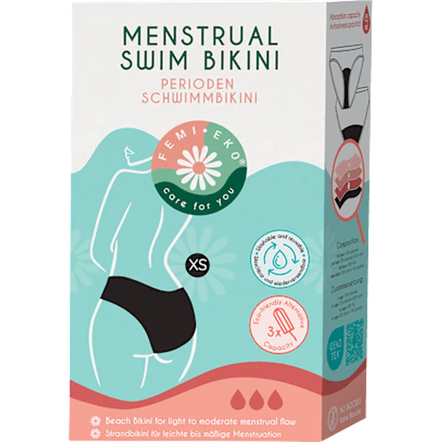 FEMI.EKO Slips menstruales, talla XS, 1 ud.