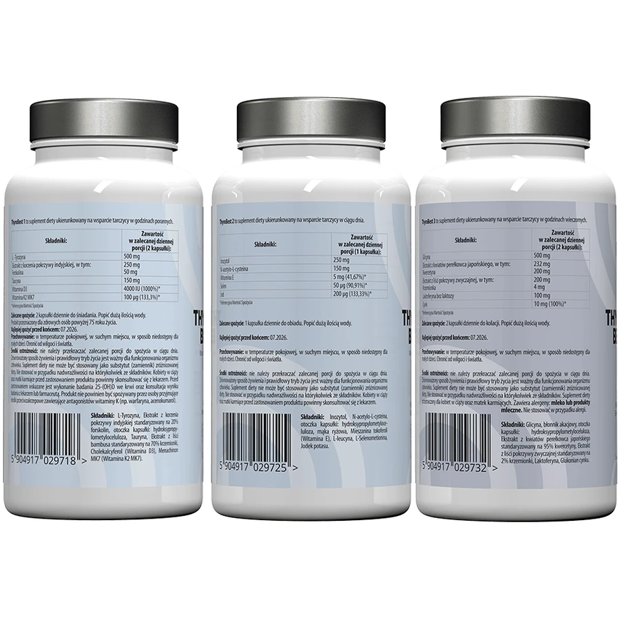 BestLab ThyroBest, Phase I, 60 capsules + Phase II, 30 capsules + Phase III, 60 capsules