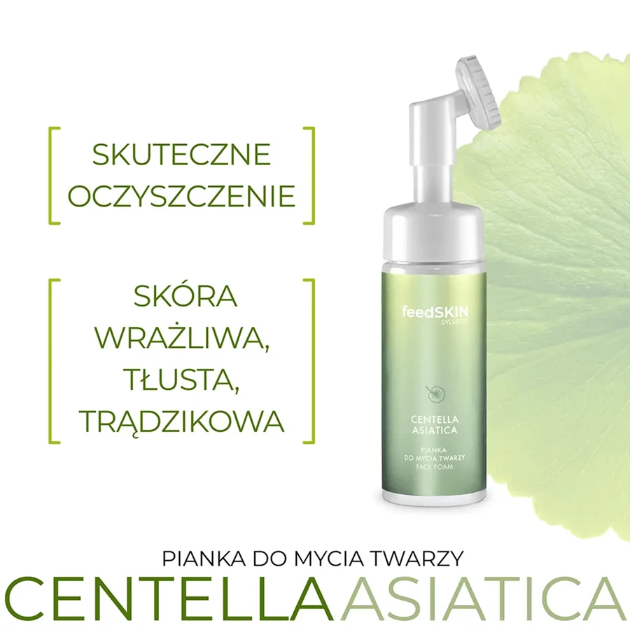 Sylveco FeedSkin Centella Asiatica, Gesichtsreinigungsschaum mit asiatischem Wakrot, 150 ml