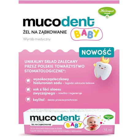 Mucodent Baby, gel pentru dinți, 15 ml