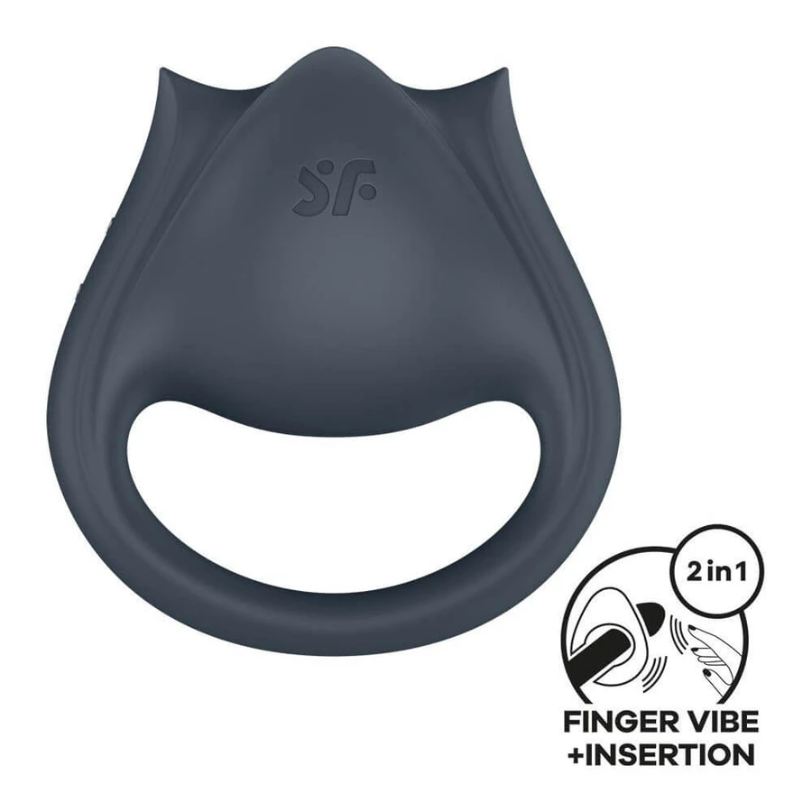 Satisfyer Perfect Pair 2, anillo vibrador para parejas, gris
