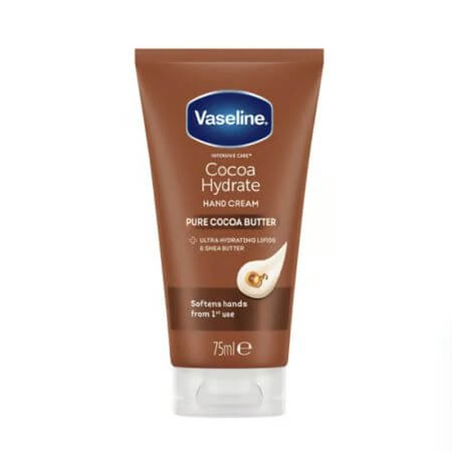 Crème hydratante pour les mains Cocoa Hydrate Intensive Care Vaseline Hand Moisturiser, 75 ml, Unilever