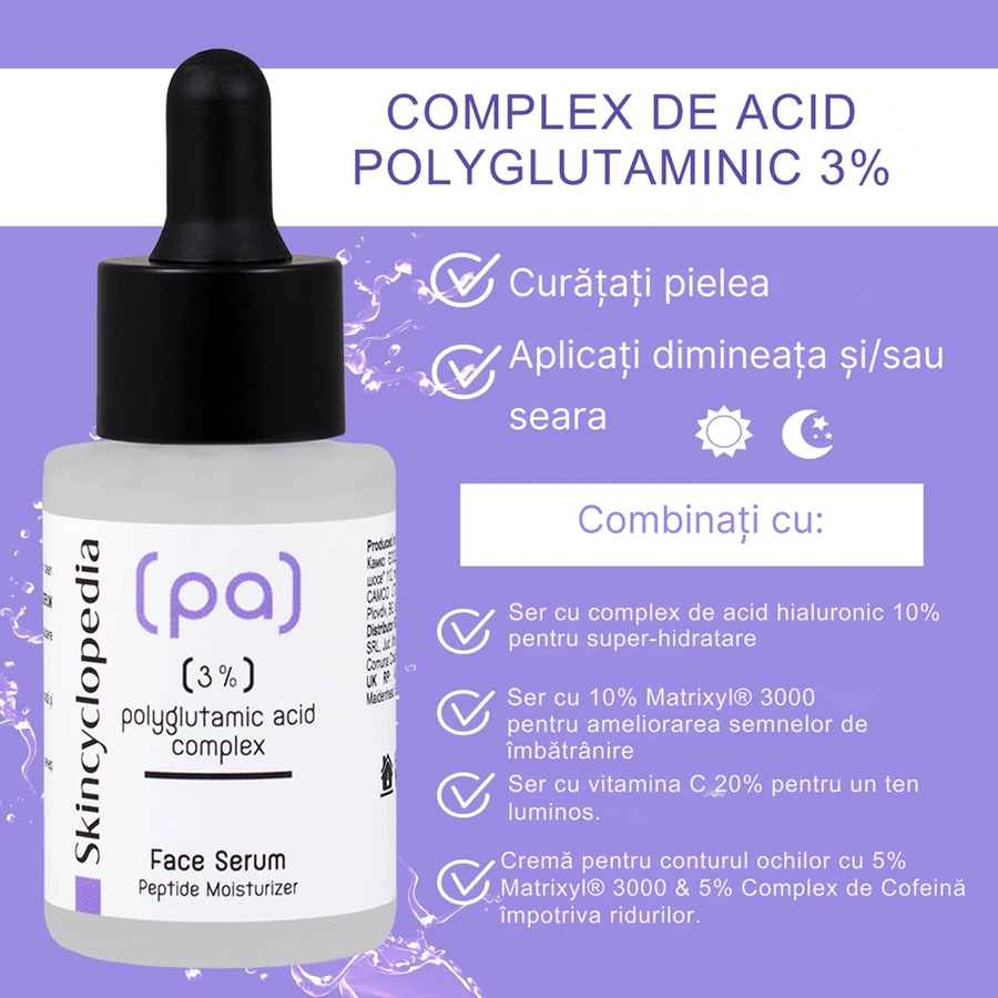 Feuchtigkeitsserum mit 3% PA-Polyglutaminsäure-Komplex, 30 ml, Skincyclopedia