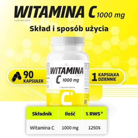 Vitamin C 1000 mg, 90 capsules
