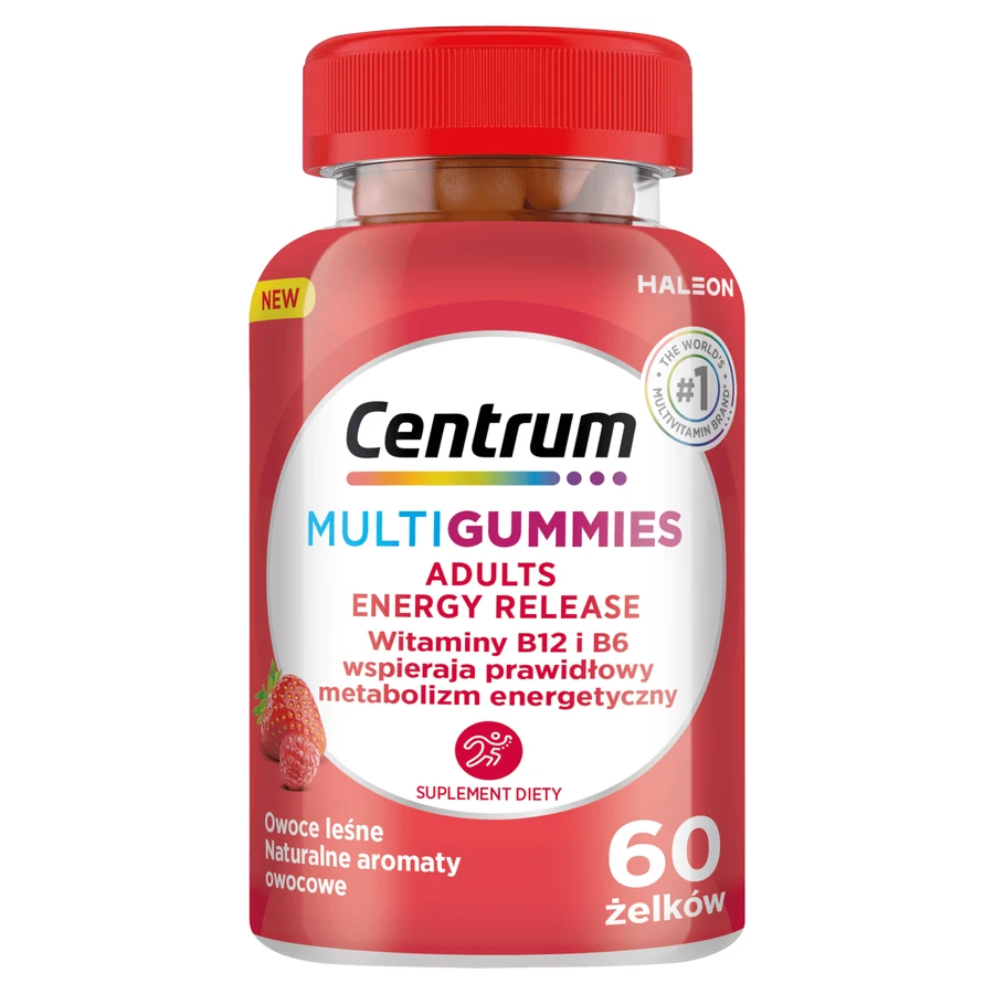 Centrum MultiGummies Adult Energy Release, żelki, 60 sztuk: ceny i cechy