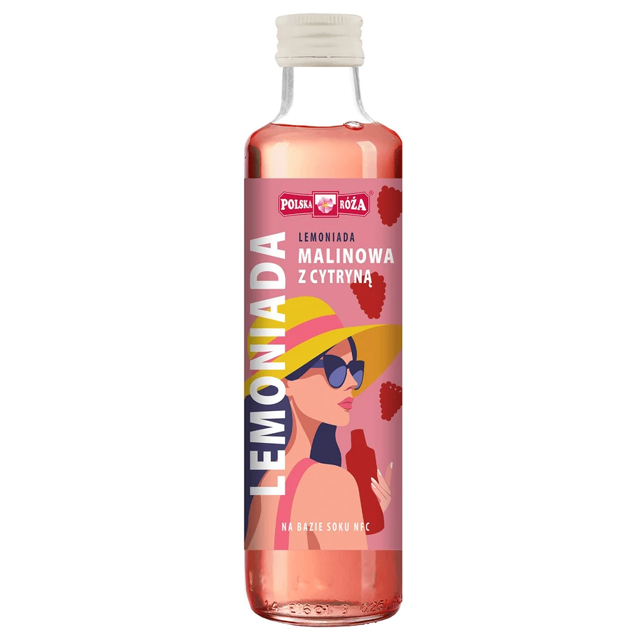 Polska Róża Lemonade raspberry with lemon, 250 ml