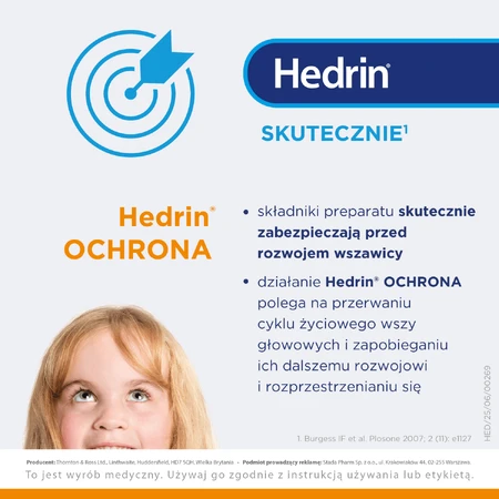 Hedrin Protection, spray balsam protector împotriva păduchilor, 100 ml