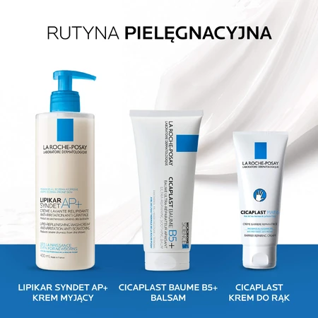 La Roche-Posay Cicaplast Baume B5+, soothing regenerating lotion, 100 ml + Lipikar Baume AP+M, body lotion, from birth, 400 ml + mini products box free of charge