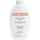 Byphasse Caresse, shower cream, sweet almond milk, 600 ml