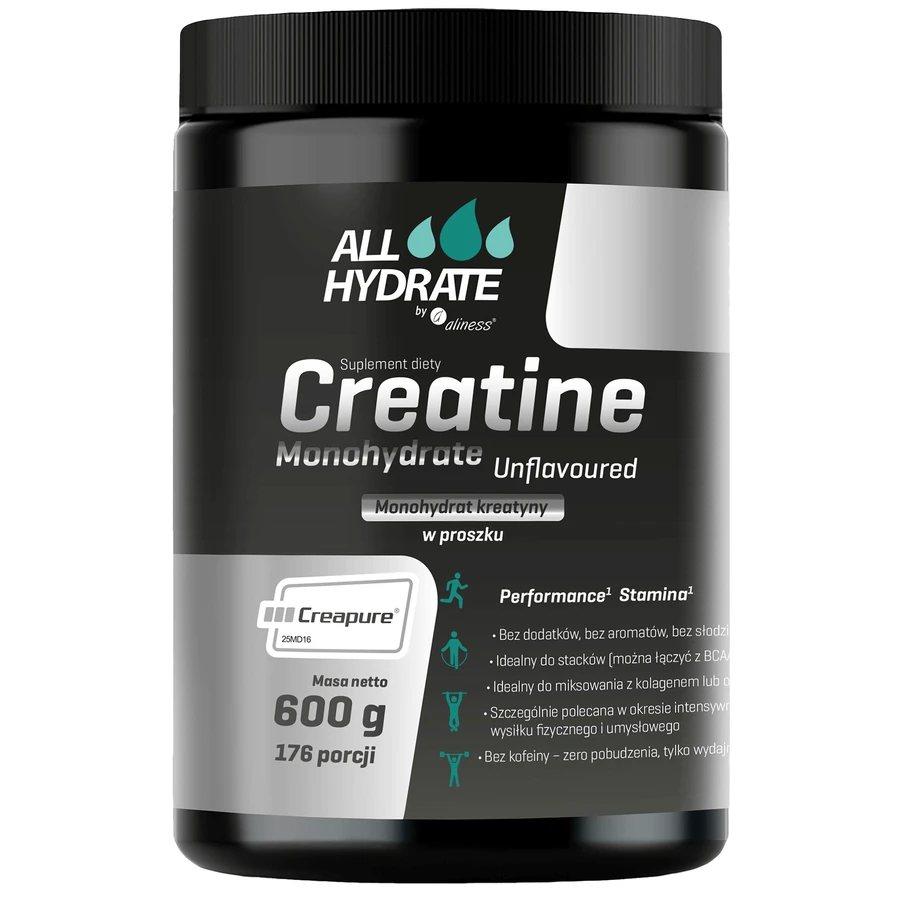 ALLhydrate Creatine Monohydrate, powder, natural flavor, 600 g