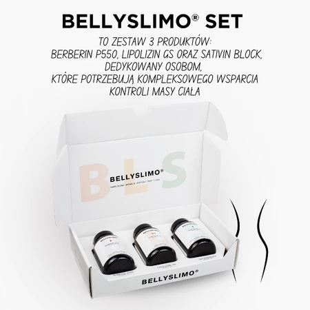 Bellyslimo set, Berberin P550, 60 capsules + Lipolizin GS, 60 capsules + Sativin Block, 60 capsules