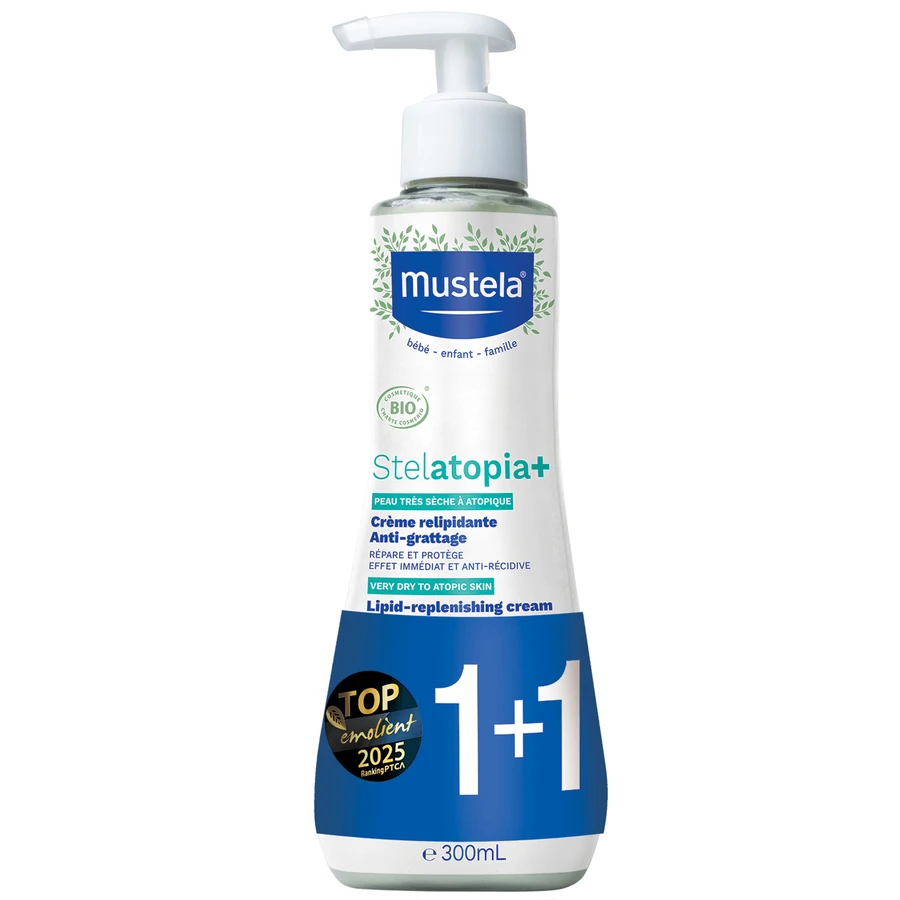 Mustela Stelatopia+ set, lipidenvullende crème, 300 ml + 300 ml gratis