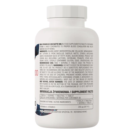 OstroVit Vitamin K2 200 Natto MK-7, 90 Tabletten