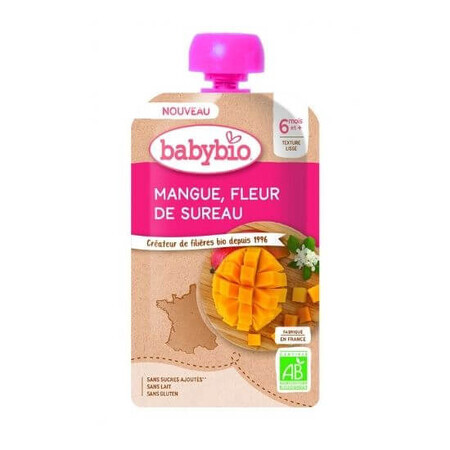 Püree aus Mango und Holunderblüten, 120 g, Babybio