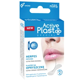 ActivePlast, tiritas para herpes, 15 mm, 16 piezas