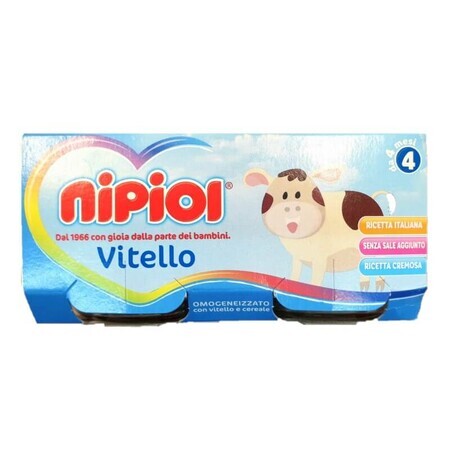 Piure vitel fara gluten, 2x 80 gr, Nipiol