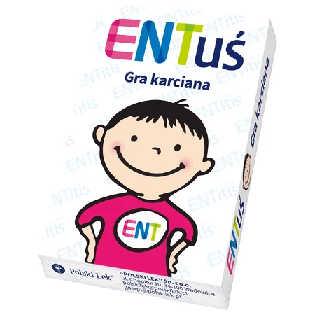 ENTitis set for children over 3 years old, strawberry flavor, 3 x 30 lozenges + card game