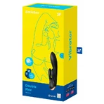 Satisfyer Double Flex, vibratore coniglietto controllato da app, nero, 1 pezzo