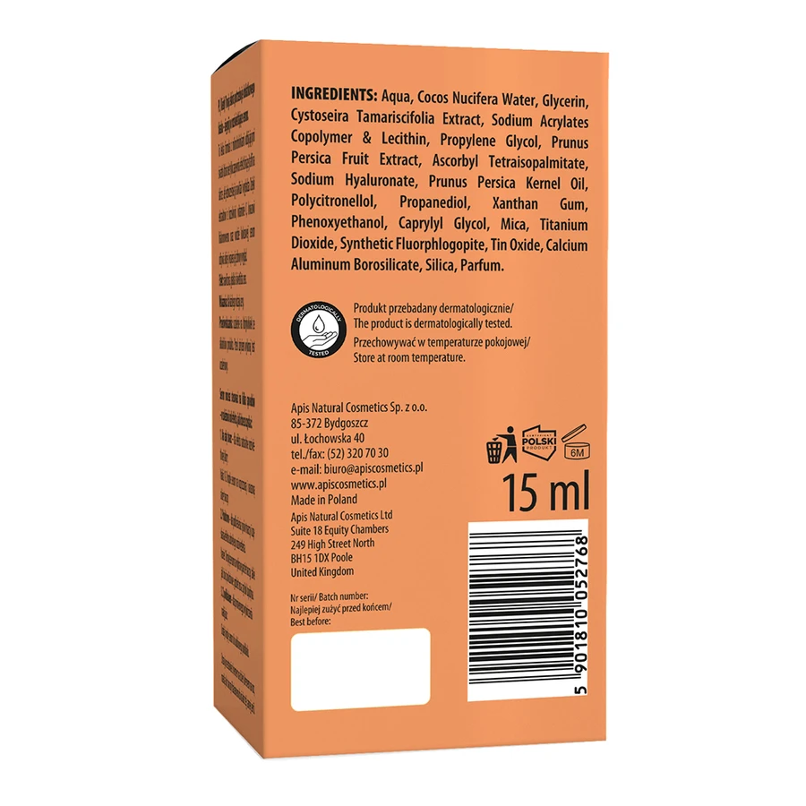 Apis Peachy Skin, ser iluminator, 15 ml