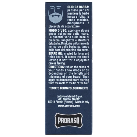 Proraso Blue, Bartöl, Azur-Limette, 30 ml