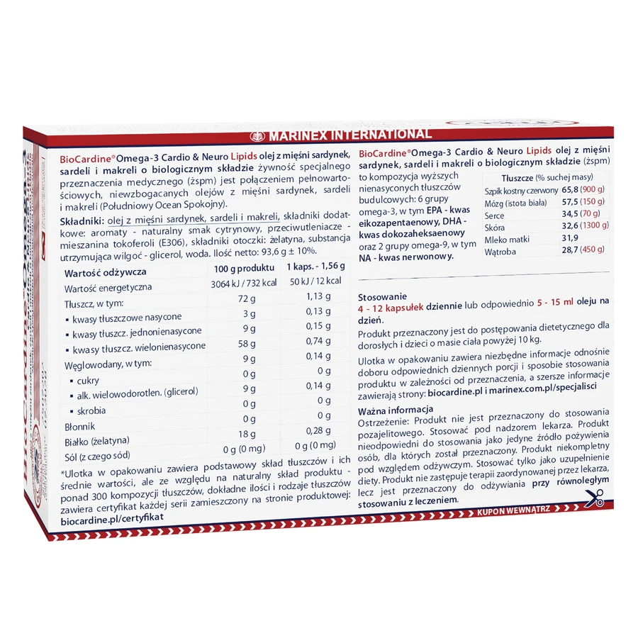 BioCardine Omega-3 Kardio&Neuro-Lipide, 60 Kapseln