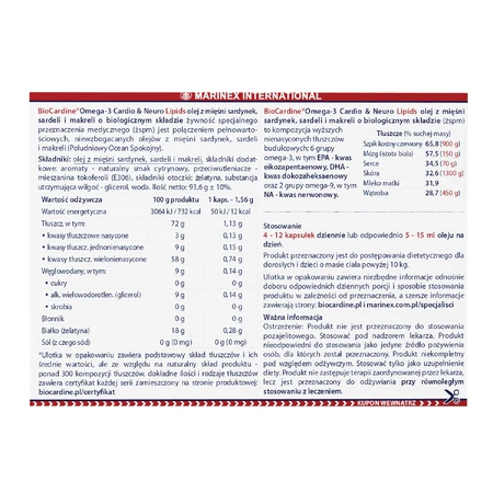 BioCardine Omega-3 Kardio&Neuro-Lipide, 60 Kapseln
