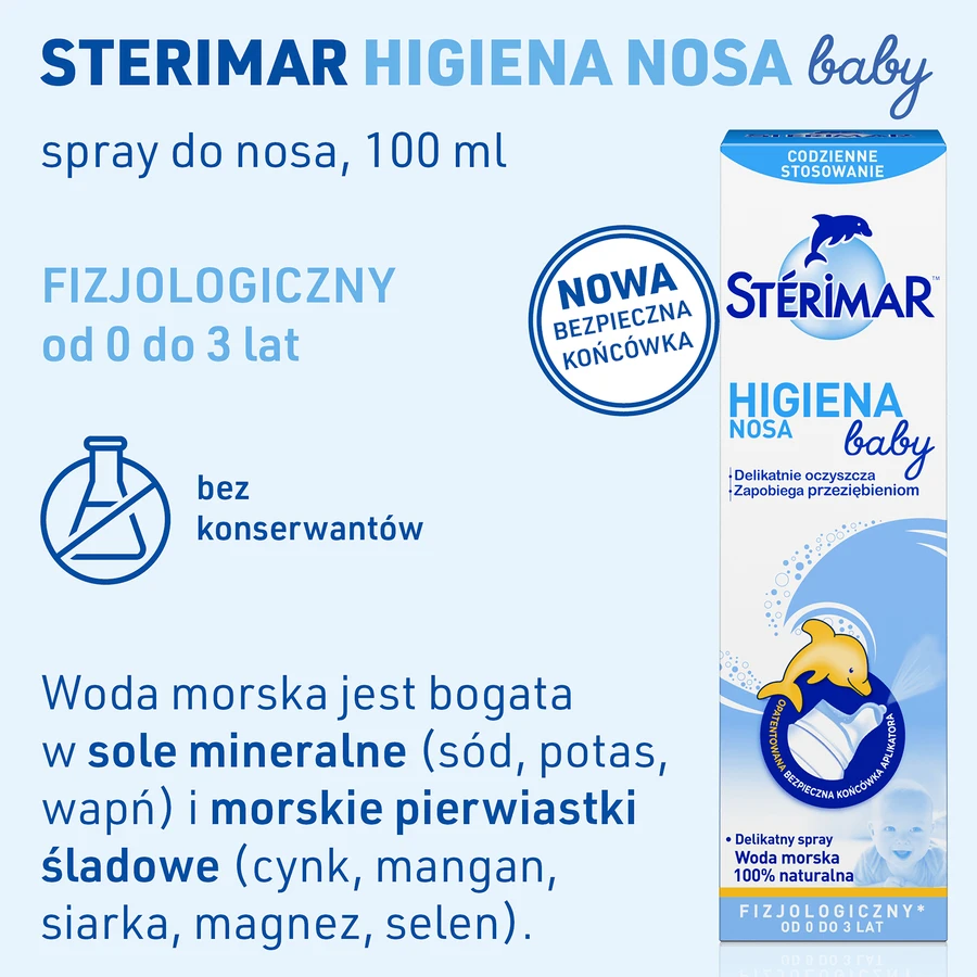 Sterimar Baby Neushygiëne, fysiologische neusspray van 0 tot 3 jaar, 100 ml