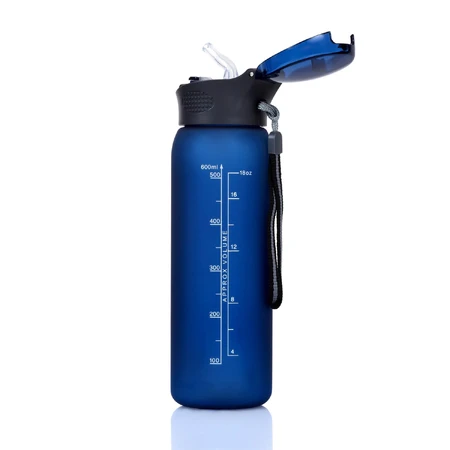 Casno, Colorado tritaanfles met rietje, blauw, 600 ml