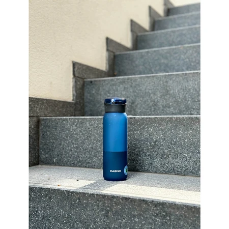 Casno, Colorado tritaanfles met rietje, blauw, 600 ml